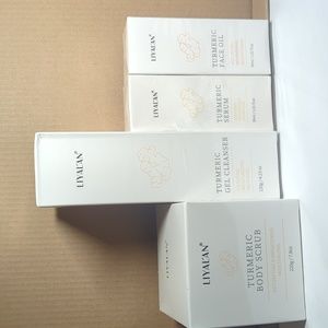 Turmeric Skin Care Set Natural Organic # Cleanser & serum & Face oil & B…